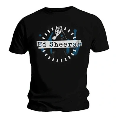Image of Ed Sheeran Official T Shirt Divide Dashed Stage Photo Live M Black