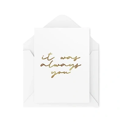 Image of Anniversary Cards It Was Always You for Partner Happy Couple Wife Card Husband CBH1756
