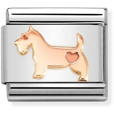 Image of Nomination Classic Rose Gold Dog Animals Charms