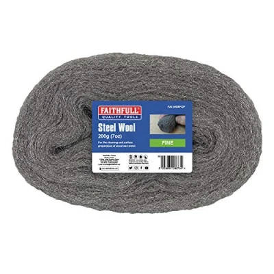 Image of Faithfull Steel Wire Wool 200g Grit: FINE