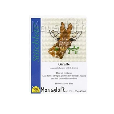 Image of Mouseloft Mini Cross Stitch Kit Giraffe, Stitchlets Collection
