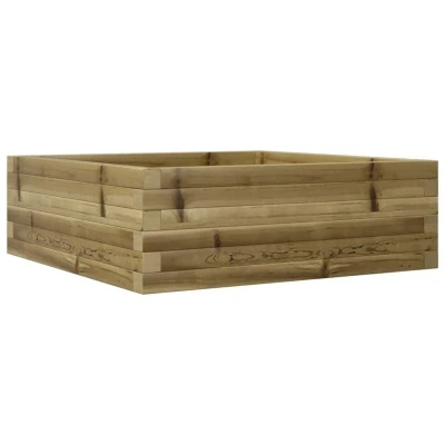 Image of vidaXL Garden Planter 70x70x23 cm Impregnated Wood Pine