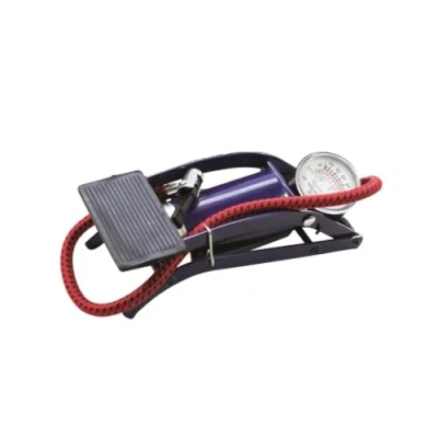 Image of Foot Pump With Gauge &amp; Adaptor Car Bike Bicycle Footballs Airbed Tyres Motorbike