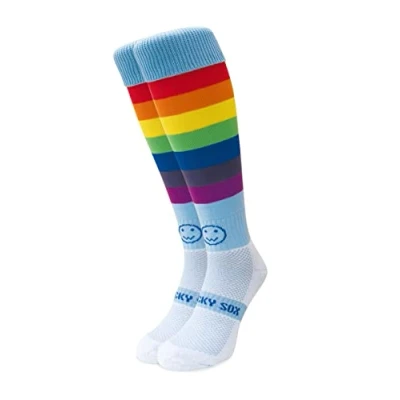 Image of WackySox Rainbow Warrior Knee Length Rugby Socks, Hockey Sports Socks