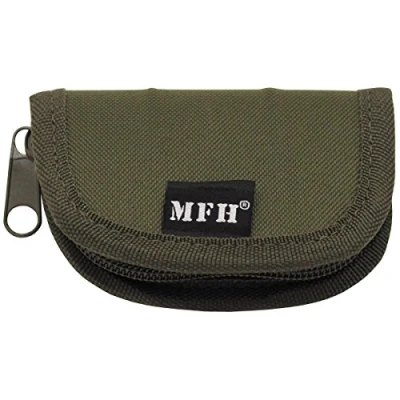 Image of MFH Sewing Kit with Bag Olive, Includes 2 Yarn Rolls, 4 Needles, Safety Pins, Buttons, Thimble, Threading Aid, Scissors, Polyester