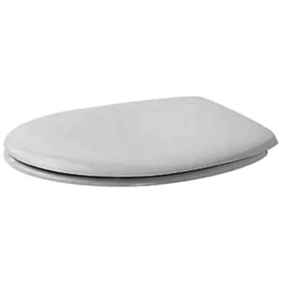 Image of Duravit 0064200000 Toilet seat with Soft Close Hinges, Stainless Steel, White