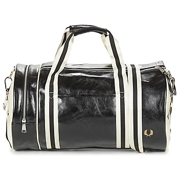 Image of Fred Perry Mens Classic Barrel Holdall Bags And Wallets Black One Size
