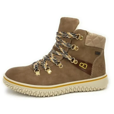 Image of Rieker Women&#039;s Z4238 Fashion Boot, Beige, 3 UK