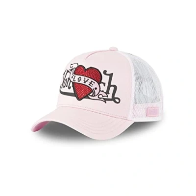 Image of Von Dutch Men&#039;s and Women&#039;s Cap, Adjustable Trucker Pink, One size