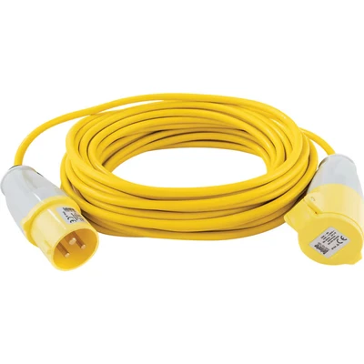 Image of Defender Extension Lead Yellow 1.5mm2 16A 14m 110V