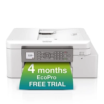 Image of BROTHER MFC J4340DWE Inkjet Printer with EcoPro SubscriptionWireless Colour 4in1 (Print/Copy/Scan/Fax) A4 4 mth Free trial Automatic ink manufacturers guaranteeUK Plug