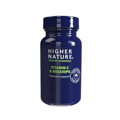 Image of Higher Nature Vitamin C &amp; Rosehips for Immunity 1000mg Immune System Support 90 Tablets