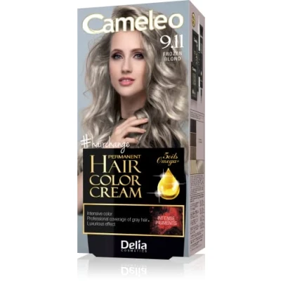 Image of Cameleo Permanent Hair Colour Cream Frozen Blonde Intensive Color &amp; Protection 5 Oils + Omega Plus Acids Professional, Luxurious Dye Full Kit