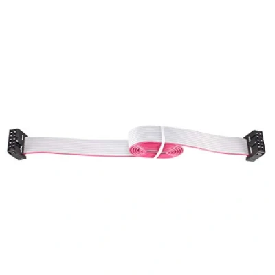 Image of sourcing map 2.54mm Pitch 2 Row 10 Pins Female to IDC Connector Flat Ribbon Cable 1M