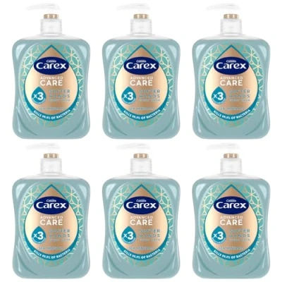 Image of Carex Advanced Care Sea Minerals Antibacterial Hand Wash, 3x More Moisturisers, Clean &amp; Protect Hands, Bulk Buy, Pack of 6 x 500 ml