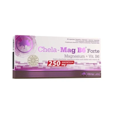Image of Olimp Sport Nutrition Labs Chela Mag B6 Forte Capsules, Pack of 60 Mega Capsules