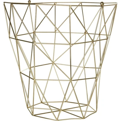 Image of Premier Housewares Vertex Storage Basket Gold Plated