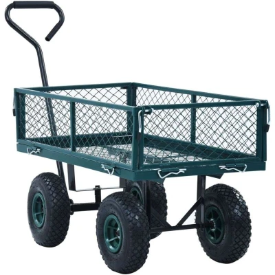 Image of vidaXL Garden Hand Trolley Green 250 kg