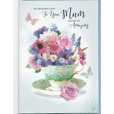 Image of Simon Elvin Mothers Day Card For Mum 25 x 17.5 Cm (9.8 6.9 inches) On Mother&#039;s To You You&#039;re So Amazing