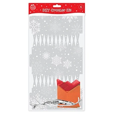 Image of Make Your Own Silver Christmas Crackers Pack of 6