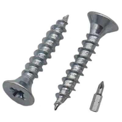 Image of SKIR&#039;CO (100 pcs) Zinc Plated Steel 3.0 x 18 mm Wood Screws, Pozidriv Countersunk Head, Chipboard PZ Fully Threaded