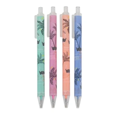 Image of Sara Miller Savannah Set of 4 Pastel Gel Pens in Pink, Green, Coral and Blue