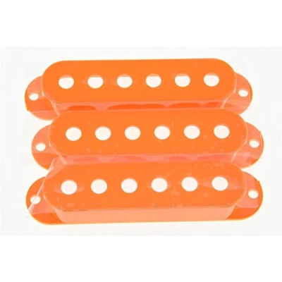 Image of KAISH 52mm Pole Spacing ST Strat Style Guitar Pickup Covers 3 Single Coil for Stratocaster/Strat Orange