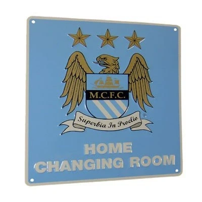 Image of Manchester City FC. Home Changing Room Metal Sign