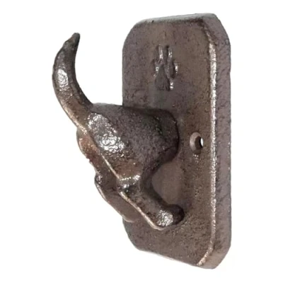 Image of Fyne Finds Cast Iron Dog Tail Hook Rustic Vintage Butt Leads Coat Keys Towel Wall Hanger