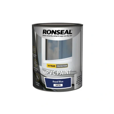 Image of Ronseal uPVC Paint Royal Blue Satin 750ml