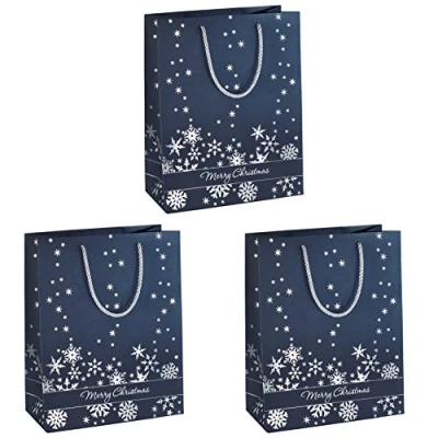 Image of Sigel GT110 Bag &quot;Silver Snowflakes&quot;, large, 26 x 33 12.5 cm, 3 Pieces