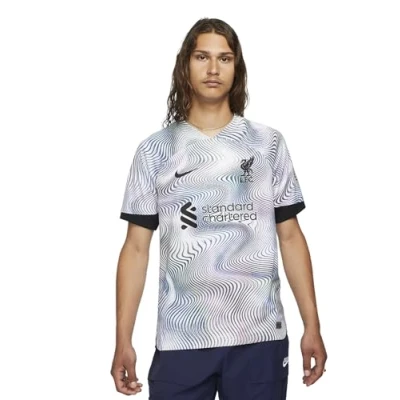 Image of Nike LFC Dri Fit Stadium Aw T Shirt White/Black S