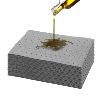 Image of Oil Absorbent Pads, 50 x 40cm Spill Control Sheets, Rapid Absorption for and Water Based Liquids, Weight Dimpled Pad Garage Accessorie Home Basement Restaurant Kitchen (50)