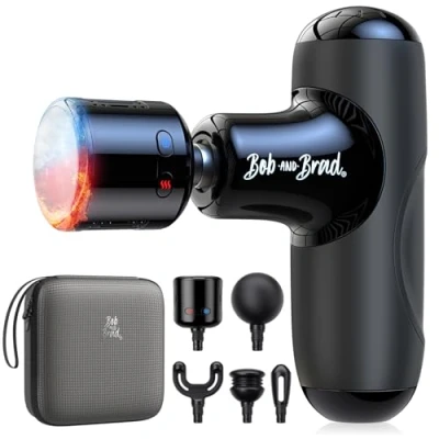 Image of Mini Massage Gun with Heat and Cold Thrapy, Bob Brad Q2 Pro Pocket Sized Deep Tissue Muscle Carry Case, Ultra Quiet Portable Percussion for Pain Relief Recovery