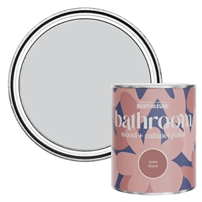 Image of Rust Oleum Grey Moisture Resistant Bathroom Wood and Cabinet Paint in Satin Finish Lilac Rhapsody 750ml