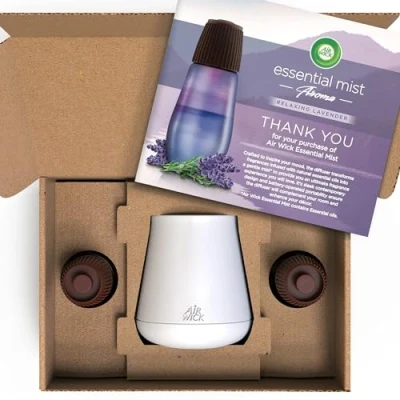 Image of Air Wick Essential Mist Bundle Kit Relaxing Lavender1 Device &amp; 2 refill (20ml) Natural Oils Last up to 45 daysAir freshener