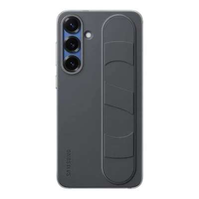 Image of Samsung Standing Grip Silicone Back Cover Black Galaxy S25+