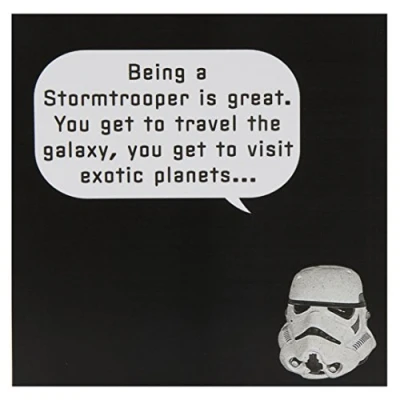 Image of Hallmark Humour Star Wars Stormtrooper Card Medium Square
