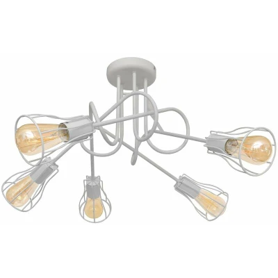 Image of Oxford Multi Arm Semi Flush Ceiling Light White 64cm