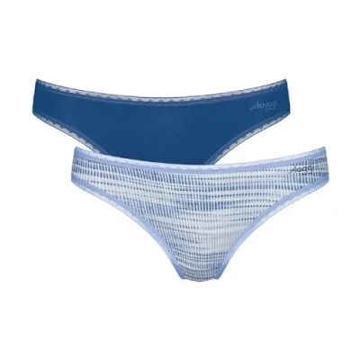 Image of Sloggi Women&#039;s GO Mini C2P Briefs, BLUE DARK COMBINATION, L