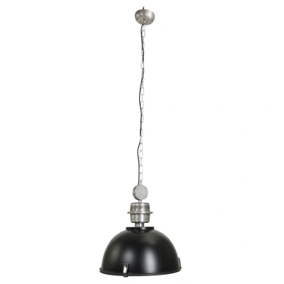 Image of Tough Guy Dome Pendant Ceiling Lights Black Matt, Glass Metal