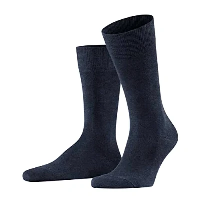 Image of FALKE Men&#039;s Family M SO Sustainable Cotton Plain 1 Pair Socks, Blue (Navy Melange 6127) new eco friendly, 11.5 14