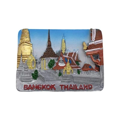 Image of 3D Refrigerator Magnet, Bangkok Thailand Famous Tourist Souvenirs,Resin Craft Fridge Magnet Home &amp; Kitchen Decoration,Promotion Gift