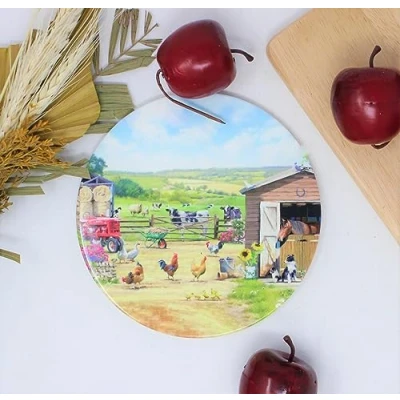 Image of lesser and pavey LP94761 Ceramic Trivet Farmhouse design 1 Pc, Multicolor