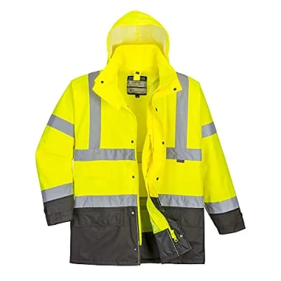Image of Portwest Hi Vis Executive 5 in 1 Jacket, Size: L, Colour: Yellow/Grey, S768YGYL