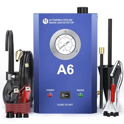Image of GODIAG 12V DC Smoke Machine Automotive,A6 EVAP Leak Tester with Digital Pressure Gauge Vacuum for Motorcycle/Car/Truck, Blue