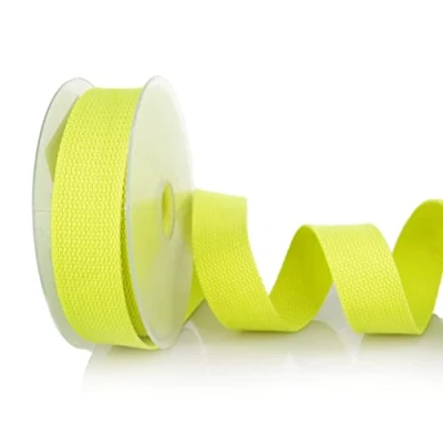 Image of Trimz Cotton Webbing, Neon Yellow, 40mm