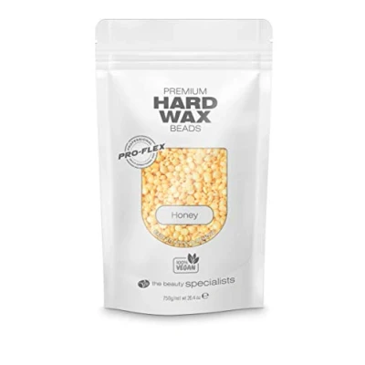 Image of Rio Stripless Hard Wax Beads 750g Honey Vegan Hair Removal, Painless Full Body Waxing, Brazilian, Bikini Line, Face, Legs, Coarse Formula, Depilatory Pellets No Strip Needed