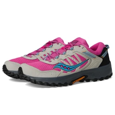 Image of Saucony GRID PEAK Unisex Trainers, Size: 42, Fuchsia/dove shoes