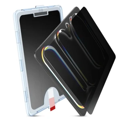 Image of MOBDIK Privacy Screen Protector Compatible with iPad Pro 13 Inch 2024 M4, Anti Spy, 9H Tempered Glass, EZ Kit 1 Pack
